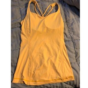Lululemon yellow Tank top size 2 lightly used